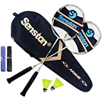 Los mejores  - Senston Raquetas de Bádminton-Unisex Adulto Badminton Racket-Incluyendo bádminton Bolsa-2 Raquetas-2 bádminton-2…
